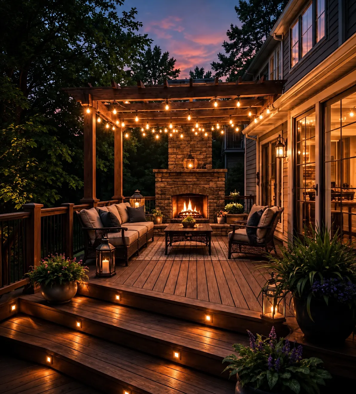 Custom deck and outdoor living space by Masterpiece Deck in the Louisville, Kentucky area